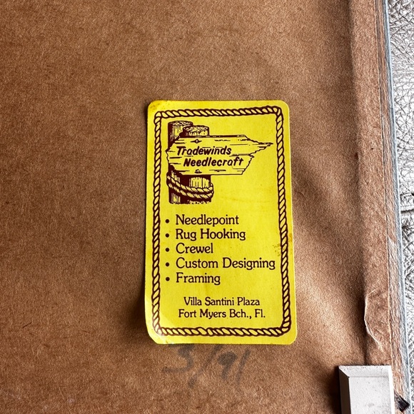 Vintage Framed Karen Avery Pretty Country Collectibles Cross Stitch - Picture 11 of 12